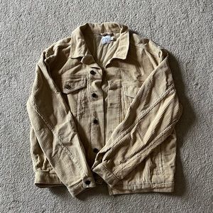 Princess Polly corduroy tan/beige denim type jacket